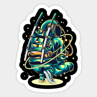 Astronaut Squat Sticker